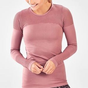 NWT Fabletics Musetta Seamless L/S Top. Color Charisma.Size XS.